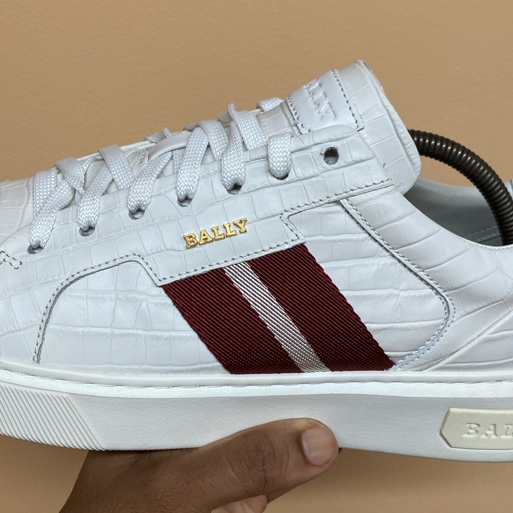 BALLY Moony Croc Embossed Leather Sneakers - Picture 16 of 17